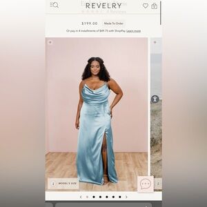 Reverly Satin Light Blue Bridesmaid Dress - Ember Satin Dress